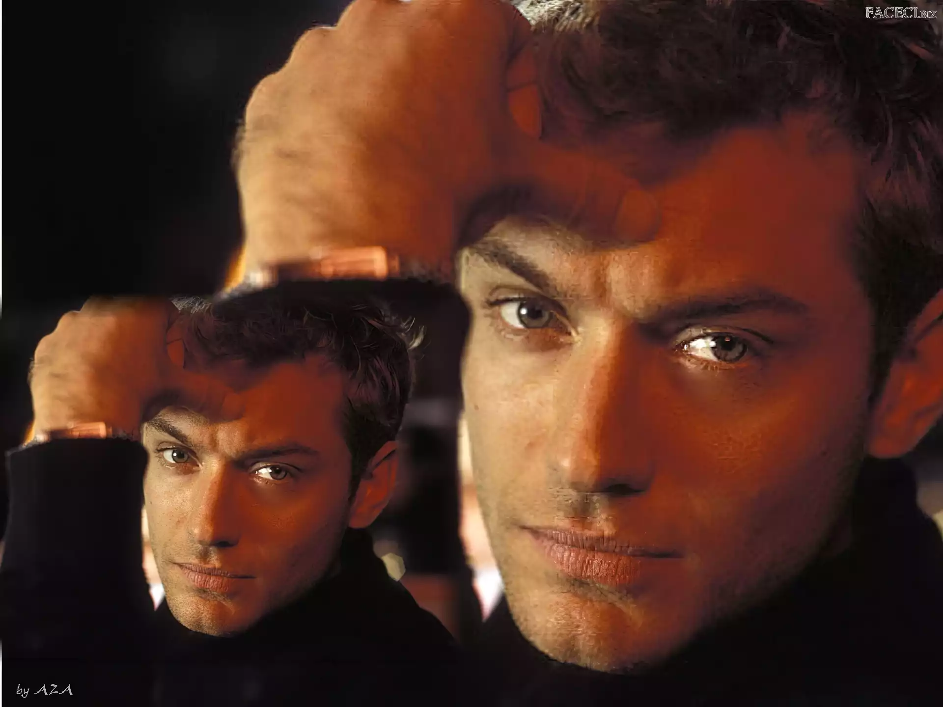 Jude Law, czarny strój